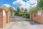 Secure gate entrance at Herrington Park Holiday Lodges York, Yorkshire.